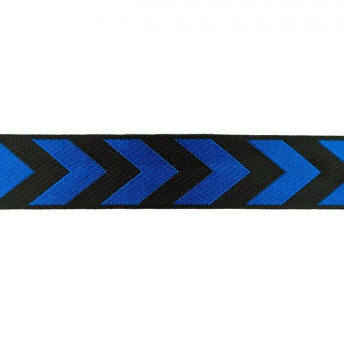 Gurtband - Pfeil glanz - blau - 38 mm